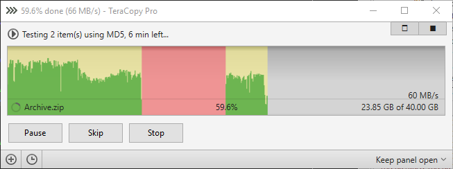 TeraCopy screenshot TeraCopy screenshot